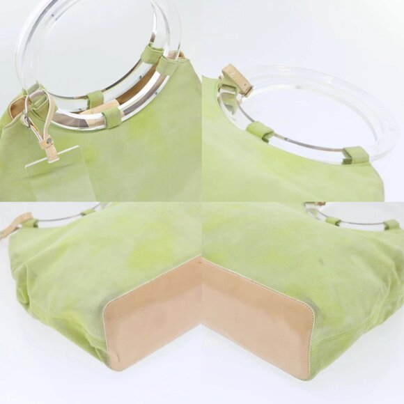 CELINE Hand Bag Suede Green Auth 53736V - Picture 13 of 14